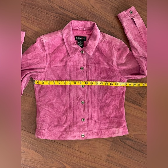 Vintage leather style & co coat pink - Picture 10 of 13